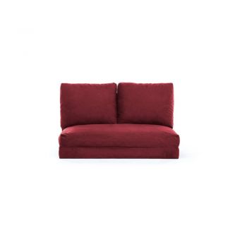 Canapea burgundy extensibilă 120 cm Taida – Balcab Home