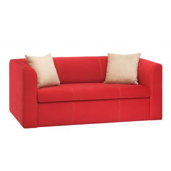 Canapea extensibila tapitata cu stofa, 2 locuri Frida Red, l175xA93xH72 cm