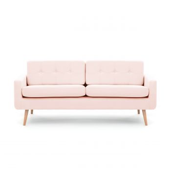 Canapea Fixa 3 locuri Ina Pastel Pink