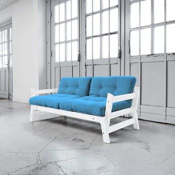 Canapea extensibilă Karup Step White/Horizon Blue