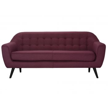 Canapea fixa tapitata cu stofa Hannah Purple