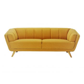 Canapea fixa tapitata cu stofa Loft Yellow