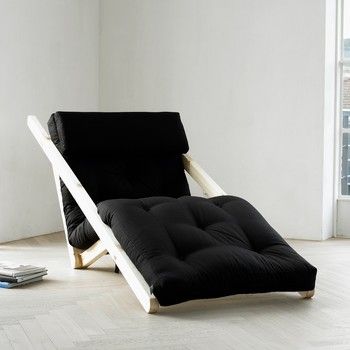 Fotoliu Karup Figo, Raw/Black, 70 cm fixa