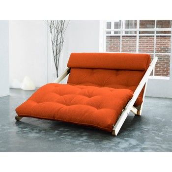 Fotoliu Karup Figo, Raw/Orange, 120 cm fixa