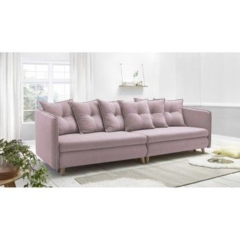 Canapea cu 4 locuri Bobochic Paris Riga, roz Canapea cu 4 locuri Bobochic Paris Riga, roz