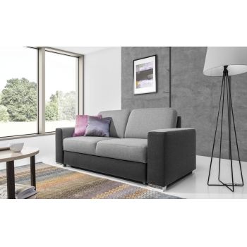 Canapea Chance Extensibila cu Arcuri Ondulate si Spuma Poliuretanica, 2 Locuri, Suprafata de Dormit 195x130 cm, l182xA91xH90 cm