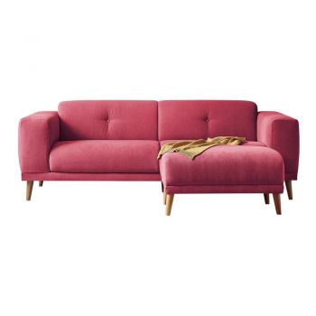 Canapea cu taburet Bobochic Paris Luna, roșu