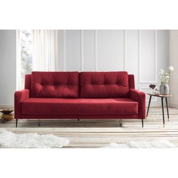 Canapea extensibilă Bobochic Paris Bergen, roșu