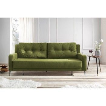 Canapea extensibilă Bobochic Paris Bergen, verde Canapea extensibilă Bobochic Paris Bergen, verde