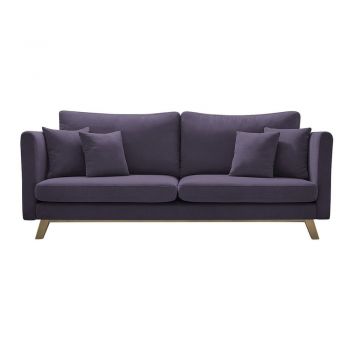 Canapea extensibilă Bobochic Paris Triplo, mov deschis Canapea extensibilă Bobochic Paris Triplo, mov deschis
