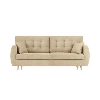 Canapea extensibilă cu 3 locuri și spațiu pentru depozitare Cosmopolitan design Amsterdam, 231 x 98 x 95 cm, bej Canapea extensibilă cu 3 locuri și spațiu pentru depozitare Cosmopolitan design Amsterdam, 231 x 98 x 95 cm, bej