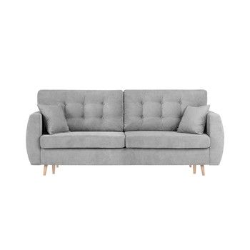 Canapea extensibilă cu 3 locuri și spațiu pentru depozitare Cosmopolitan design Amsterdam, 231 x 98 x 95 cm, gri Canapea extensibilă cu 3 locuri și spațiu pentru depozitare Cosmopolitan design Amsterdam, 231 x 98 x 95 cm, gri