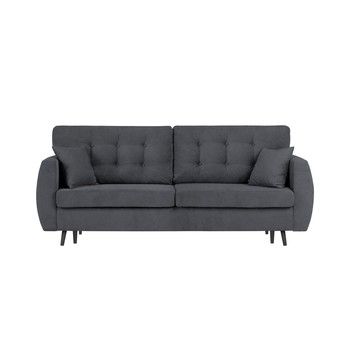 Canapea extensibilă cu 3 locuri și spațiu pentru depozitare Cosmopolitan design Rotterdam, 231 x 98 x 95 cm, gri închis Canapea extensibilă cu 3 locuri și spațiu pentru depozitare Cosmopolitan design Rotterdam, 231 x 98 x 95 cm, gri închis