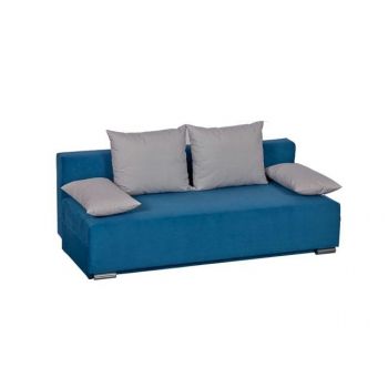 Canapea extensibila tapitata cu stofa, 3 locuri Dav Blue, l190xA90xH70 cm