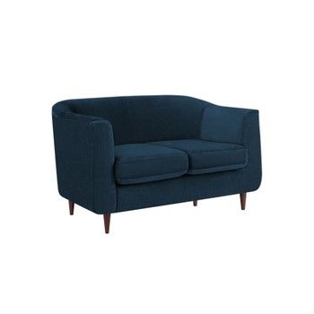 Canapea cu 2 locuri Kooko Home Glam, albastru închis