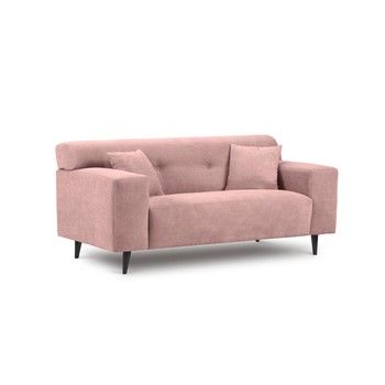 Canapea cu 2 locuri Kooko Home Samba, roz deschis
