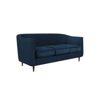 Canapea cu 3 locuri Kooko Home Glam, albastru închis