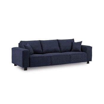 Canapea cu 3 locuri Kooko Home Modern, albastru închis