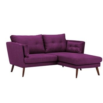 Canapea cu 3 locuri Mazzini Sofas Elena, cu șezlong pe partea dreaptă, mov Canapea cu 3 locuri Mazzini Sofas Elena, cu șezlong pe partea dreaptă, mov