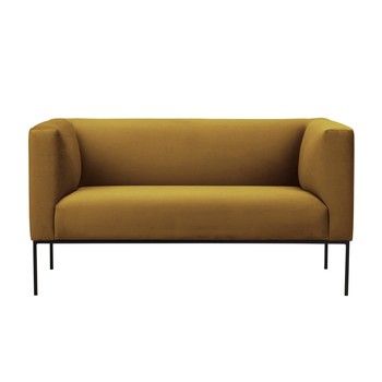 Canapea din catifea cu 2 locuri Windsor & Co Sofas Neptune, galben Canapea din catifea cu 2 locuri Windsor & Co Sofas Neptune, galben