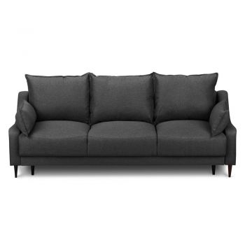 Canapea extensibilă cu spațiu pentru depozitare Mazzini Sofas Ancolie, gri închis, 215 cm