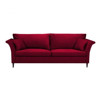 Canapea extensibilă cu spațiu pentru depozitare Mazzini Sofas Pivoine, roșu