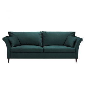 Canapea extensibilă cu spațiu pentru depozitare Mazzini Sofas Pivoine, verde albastru