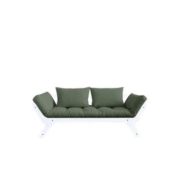 Canapea extensibilă Karup Design Bebop White, verde