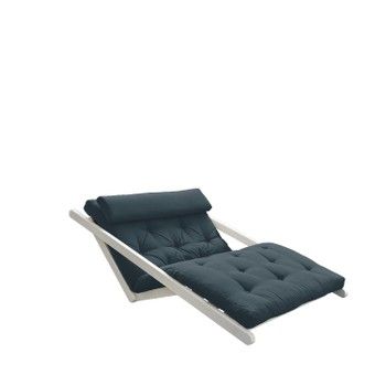 Canapea extensibilă Karup Design Figo White, albastru petorl