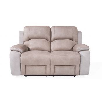 Canapea fixa tapitata cu stofa, 2 locuri Recliner Monterray Grey, l165xA99xH102,9 cm