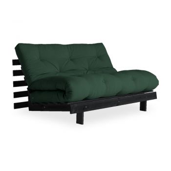 Canapea variabilă KARUP Design Roots Black/Forest Green, verde închis