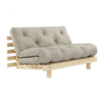 Canapea extensibilă bej 140 cm Roots - Karup Design