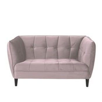 Canapea cu 2 locuri Actona Jonna, lungime 146 cm, roz