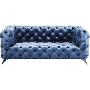 Canapea cu 2 locuri Kare Design Look Royal, albastru