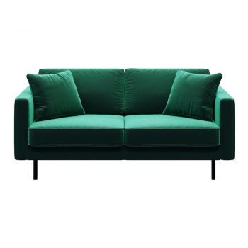 Canapea verde cu tapițerie din catifea 167 cm Kobo – MESONICA