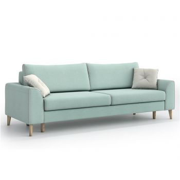 Canapea extensibila 3 locuri Optisofa, William Melva Aquamarine, albastru aqua, 240x95x79 cm - Optisofa, Albastru