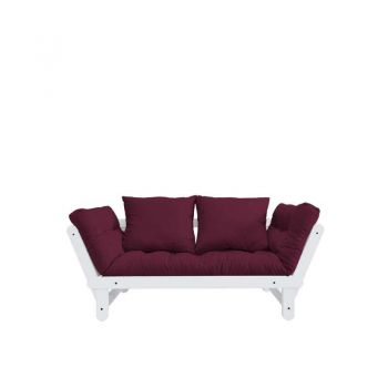 Canapea extensibilă bordo Beat White Canapea extensibilă bordo Beat White