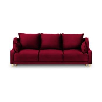 Canapea extensibilă cu spațiu de depozitare Mazzini Sofas Pansy, roșu