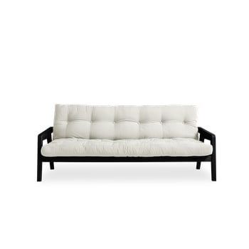 Canapea extensibilă Karup Design Grab Black/Natural, alb - negru