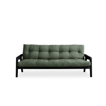 Canapea extensibilă Karup Design Grab Black/Olive Green, negru - verde olive