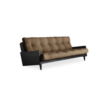 Canapea extensibilă maro cafea 3 locuri Indie Black Canapea extensibilă maro cafea 3 locuri Indie Black