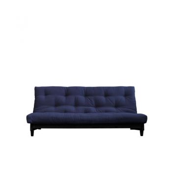 Canapea extensibilă textil bleumarin Fresh Black