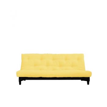 Canapea extensibilă textil galben Fresh Black