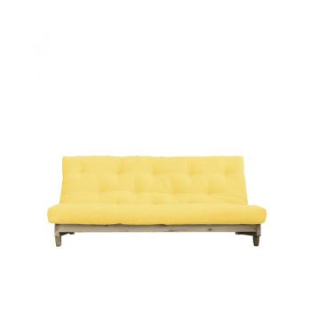 Canapea extensibilă textil galben Fresh Natur