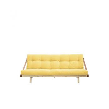 Canapea extensibilă textil galben Jump Natur