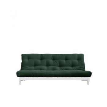 Canapea extensibilă textil verde Fresh White