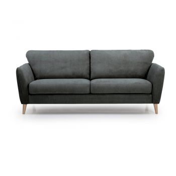 Canapea neagră/gri 206 cm Oslo - Scandic