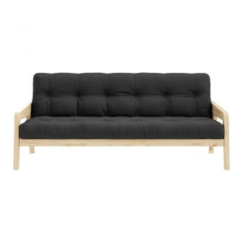 Canapea extensibilă negru/gri 204 cm Grab - Karup Design
