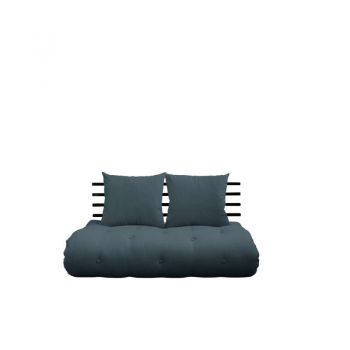 Sofa extensibilă textil albastru petrol Shin Sano Black