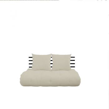 Sofa extensibilă textil bej Shin Sano Black
